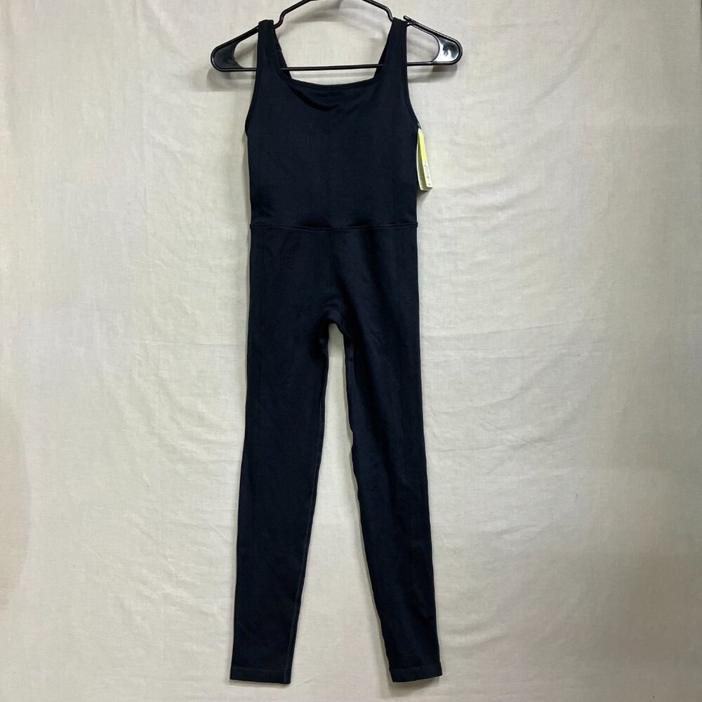 All In Motion Women's Black Square Neck Seamless Active Bodysuit Sleeveless - Picture 4 of 9